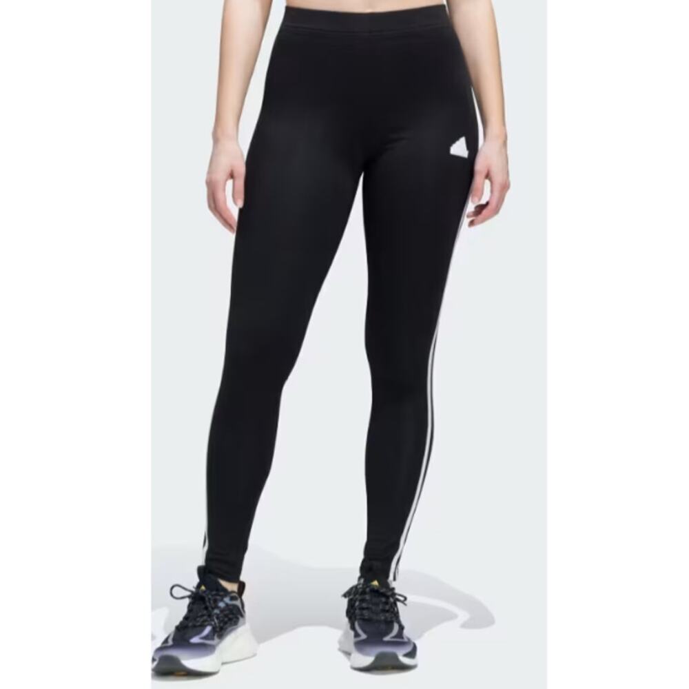 Adidas Women's Black 3 Stripes Full Length Leggings Size L